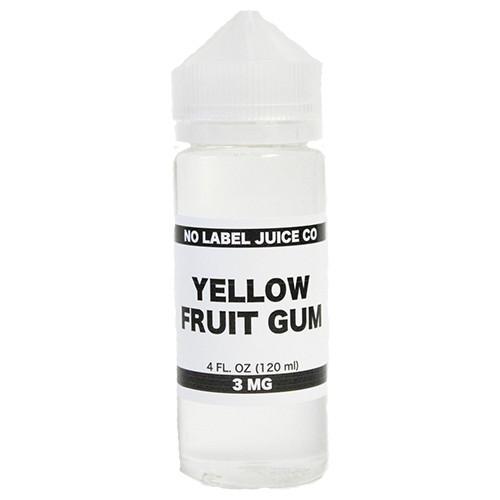 No Label Juice Co eJuice - Yellow Fruit Gum