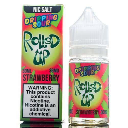 Dripping Sour SALT eLiquid - Rolled Up Strawberry