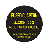CoilArt Handmade Fused Clapton 2x26g 38g 0.2ohm